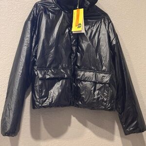 All In Motion Midweight Puffer Jacket Black XXL Gorpcore Wind Water Resistant